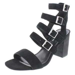 Design Lab Sara Solid Strappy Block Heels BNIB